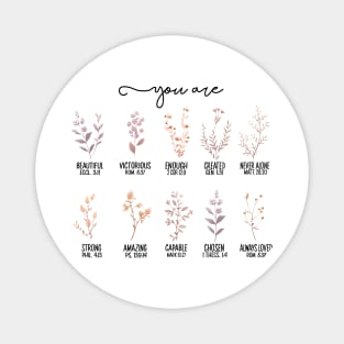 You Are Bible Verse Inspiration Bible Wild Flowers Christian 2 Magnet